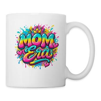 Mom Squad Bunte Mama Königin Herzen - Tasse - Weiß - Rechts
