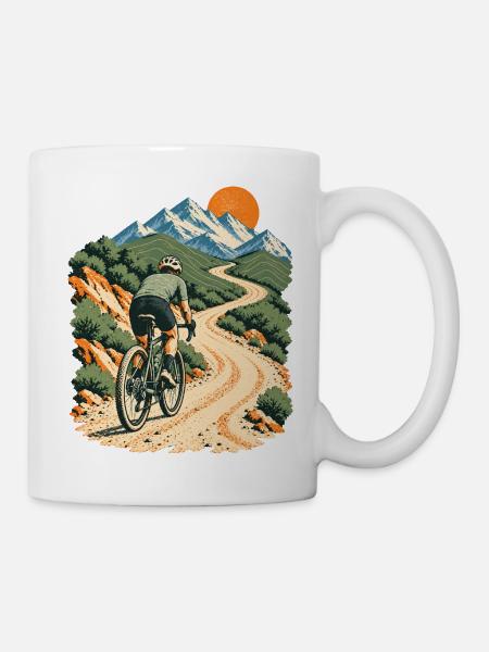 Gravel Abenteuer - Tasse - Weiß