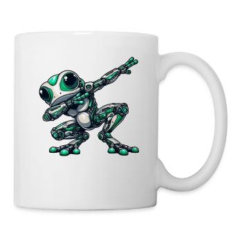 Roboter Frosch Dab Cyborg Sci Fi Cartoon - Tasse - Weiß - Rechts