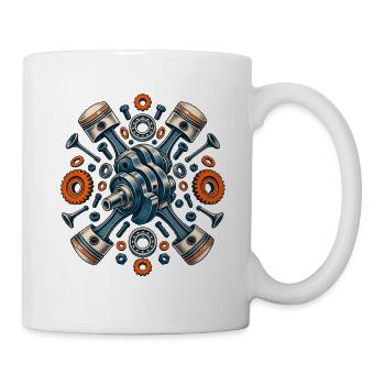 Bahnmechanik - Tasse - Weiß - Rechts