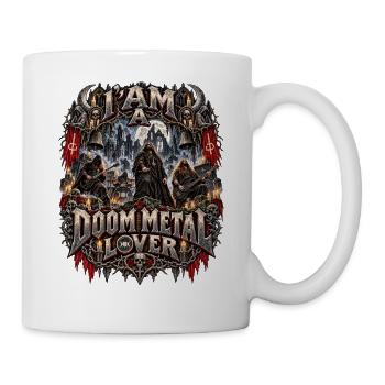 Doom Metal Lover – Dark Heavy Metal Music Fan - Tasse - Weiß - Rechts
