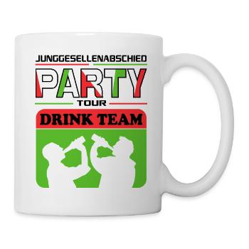 Junggesellenabschied Drink Team Saufen Bier Suff - Tasse - Weiß - Rechts