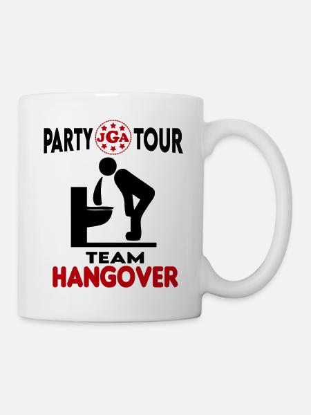 Junggesellenabschied Team Hangover Hochzeit Ringe - Tasse - Weiß