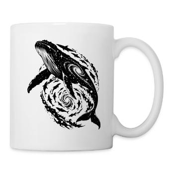 Kosmische Wale Galaxie Print - Tasse - Weiß - Rechts