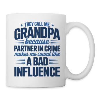 Kompliz-in-Crime-Opa-Humor - Tasse - Weiß - Rechts