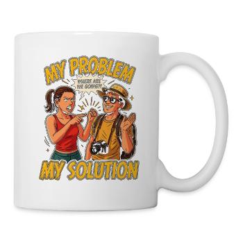 Travel Photographer My Problem My Pictogram Dad - Tasse - Weiß - Rechts