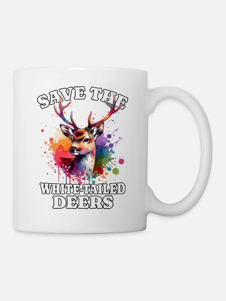 Weisswedelhirsch Save White-Tailed Deer - Tasse - Weiß