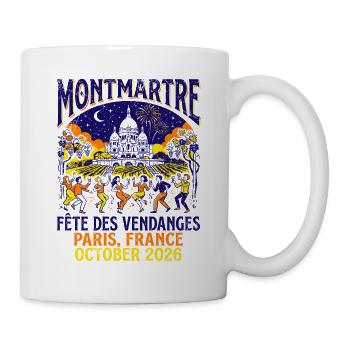 Montmartre Fete des Vendanges Paris France - Tasse - Weiß - Rechts