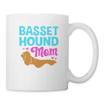 Basset Hound - Tasse - Weiß - Rechts