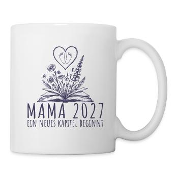 Werdende Mama 2027 Neues Kapitel beginnt - Tasse - Weiß - Rechts