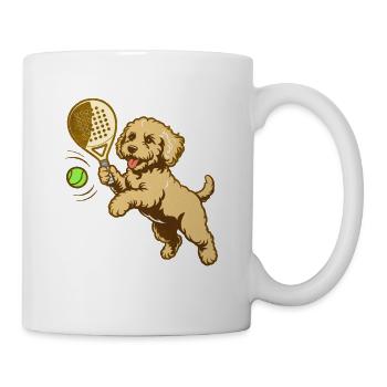 Tennishund: Energie und Spaß - Tasse - Weiß - Rechts