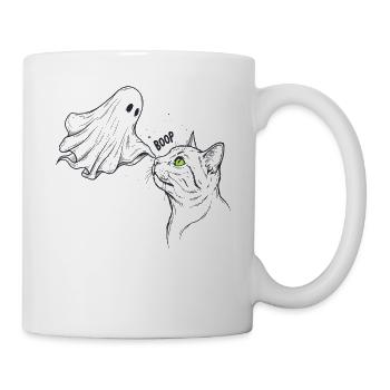 Geistkatzen-Boo-Nacht - Tasse - Weiß - Rechts