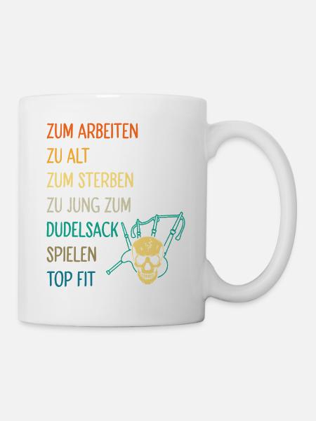 Dudelsackspieler Dudelsack Männer Geschenk - Tasse - Weiß