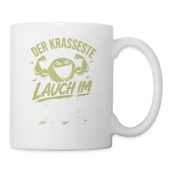Der krasseste Lauch im Gym - Tasse - Weiß - Rechts
