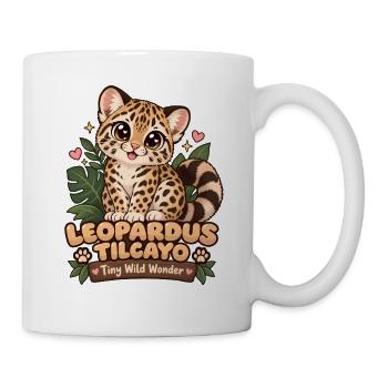  Leopardus Tilcayo Gepunktete Süße Wilde - Tasse - Weiß - Rechts