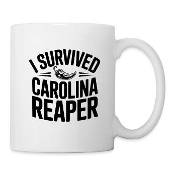 Ich habe Carolina Reaper überlebt - Tasse - Weiß - Rechts