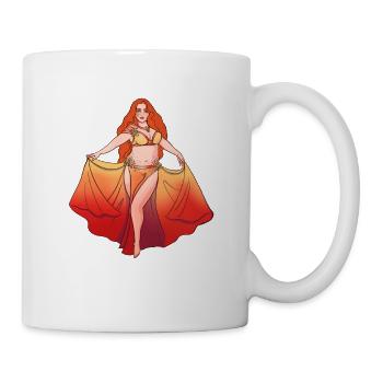 Sunlit Flame Bauchtänzerin - Tasse - Weiß - Rechts