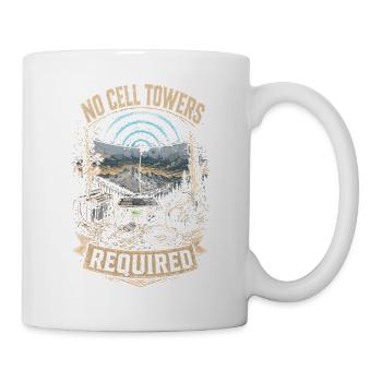 Amateurfunk Amateurfunker No Cell Towers Required - Tasse - Weiß - Rechts