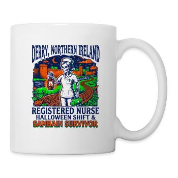 Derry Northern Ireland Registered Nurse Samhain - Tasse - Weiß - Rechts