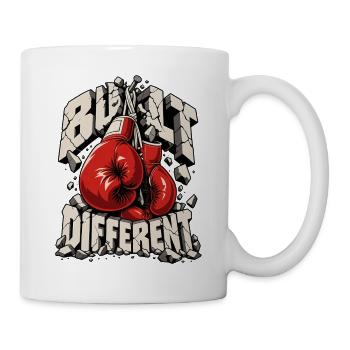 Bruchstein Boxen Kraft-Punch - Tasse - Weiß - Rechts