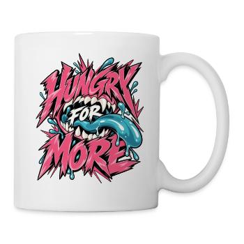 Hunger for More: Neon Bite - Tasse - Weiß - Rechts