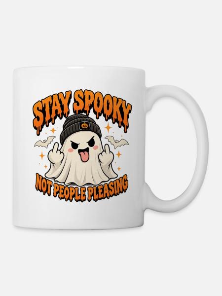 Stay Spooky – Frecher Halloween Geist - Tasse - Weiß