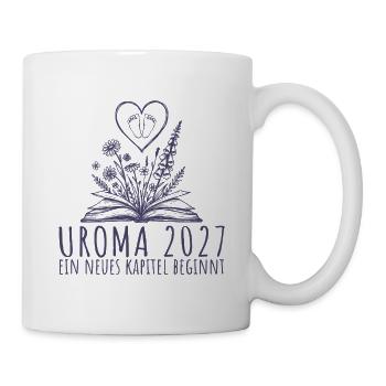 Werdende Uroma 2027 Neues Kapitel beginnt - Tasse - Weiß - Rechts