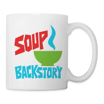 Suppe mit eigener Hintergrundgeschichte - Tasse - Weiß - Rechts