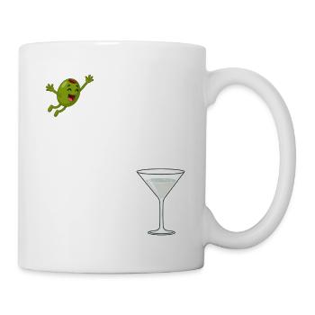 Olive springt ins Martiniglas Dirty Martini - Tasse - Weiß - Rechts
