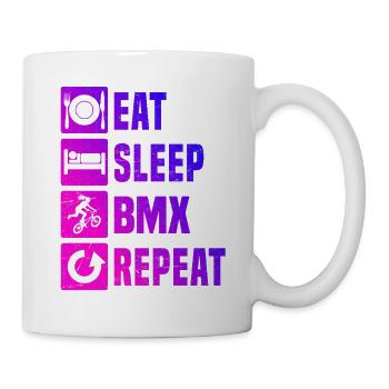 BMX-Fahren Geschenkidee für die Freestyle-Fahrerin - Tasse - Weiß - Rechts