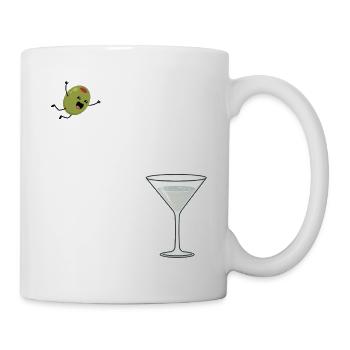 Olive springt ins Martiniglas Dirty Martini - Tasse - Weiß - Rechts