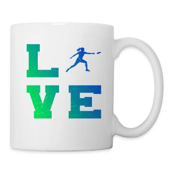 Ultimate Frisbee Geschenkidee für die Discgolferin - Tasse - Weiß - Rechts