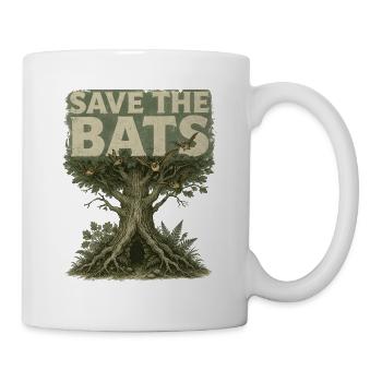 Save The Bats Fledermausschutz - Tasse - Weiß - Rechts