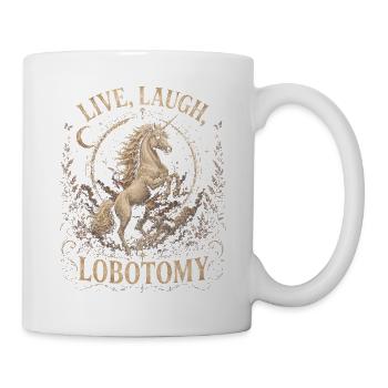 Einhorn-Goldkreis - Tasse - Weiß - Rechts