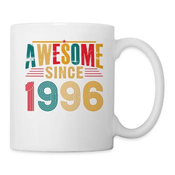 Unglaublich seit 1996 – 30 Jahre Retro-Jubiläum - Tasse - Weiß - Rechts