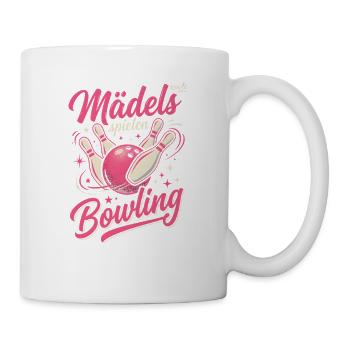 Coole Mädels Spielen Bowling Spruch Für Damen - Tasse - Weiß - Rechts