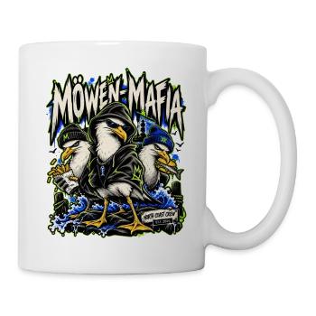 Möwen-Mafia – North Coast Streetwear - Tasse - Weiß - Rechts