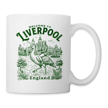 Welcome To Liverpool England City Art - Tasse - Weiß - Rechts