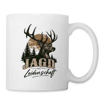 Jäger Jagd ist Leidenschaft - jagen Hobby Jägerin - Tasse - Weiß - Rechts