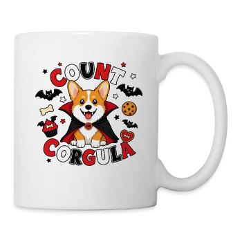 Count Corgula Süßer Vampirhund Halloween - Tasse - Weiß - Rechts