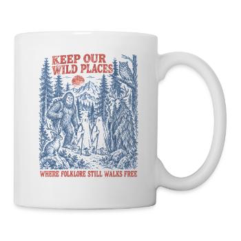 Bigfoot Kryptiden Waldgeister Folklore Outdoor - Tasse - Weiß - Rechts