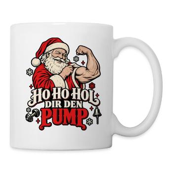 Ho Ho Ho – Dir den Pump zu Weihnachten - Tasse - Weiß - Rechts