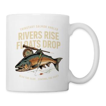 Flussforelle Angler-Design - Tasse - Weiß - Rechts