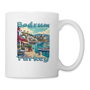 Bodrum Hafen Festung Urlaub Mittelmeer Europa - Tasse - Weiß - Rechts