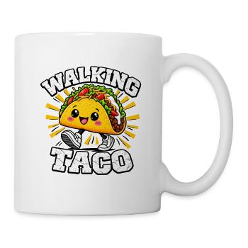 Walking Taco, lustige Kostüm-Tacos  - Tasse - Weiß - Rechts