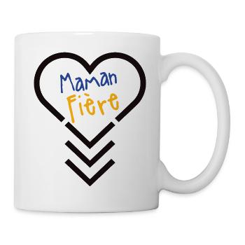 Maman fière d'une personne atteinte de trisomie 21 - Tasse - Weiß - Rechts