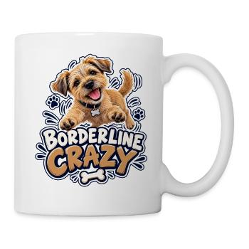 Borderline Crazy – Border Terrier - Tasse - Weiß - Rechts