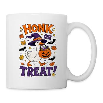 Dummer gruseliger Gänshexe Halloween-Kürbis - Tasse - Weiß - Rechts