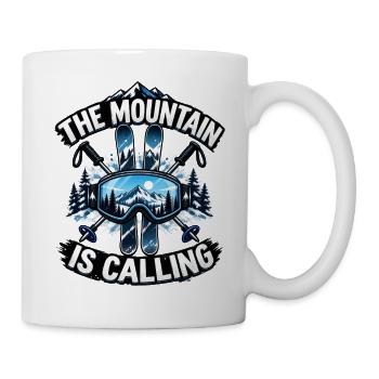 Skifahren The mountain is calling Apres-Ski - Tasse - Weiß - Rechts