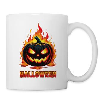 Inferno Kürbis Kürbis-Laterne - Tasse - Weiß - Rechts